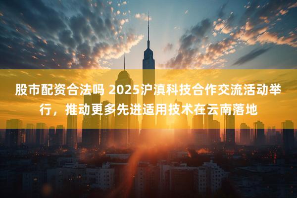 股市配资合法吗 2025沪滇科技合作交流活动举行，推动更多先进适用技术在云南落地