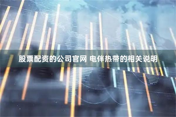 股票配资的公司官网 电伴热带的相关说明